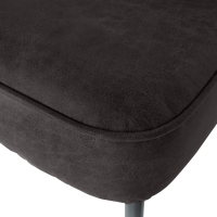 Vogue eetbank leer - zwart