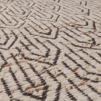 Woood Joslin vloerkleed rond wol 170x240 cm - naturel melange