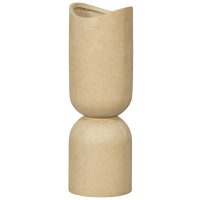 Woood Mosi vaas/plantenpot fiber clay 75xø25 cm - beige