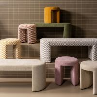 Woood Jacob bankje ruit - zand