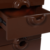 Woood Merge ladekast 6 lades hout - bruin/rood