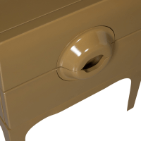 Woood Merge ladekast/nachtkastje 2 lades hout - honinggeel