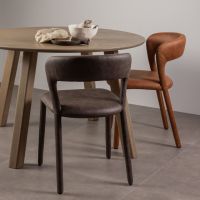 Woood Noble eetkamerstoel leerlook