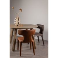 Woood Permit eetkamerstoel leerlook