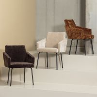 Woood Mount eetkamerstoel chenille