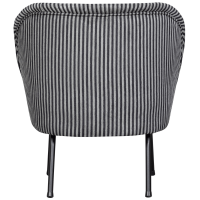 Woood Vogue fauteuil streep - zwart/grijs