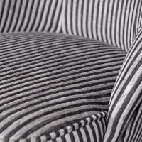 Woood Vogue fauteuil streep - zwart/grijs