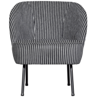 Woood Vogue fauteuil streep - zwart/grijs