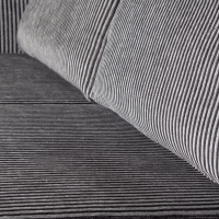 Rodeo bank 2,5-zits streep - zwart/grijs