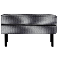 Woood Rodeo hocker op poten streep - zwart/grijs