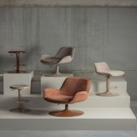 Woood Marten in hoogte verstelbare barstoel - zand