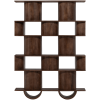 Woood Sinne boekentkast hout 180x130 cm - walnoot