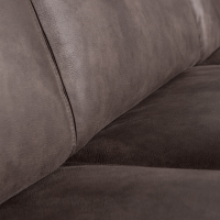 Statement hoekbank rechts ecoleer - donkergrijs