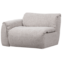 Baggy 1-zitsbank met arm links geweven stof