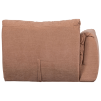 Baggy 1-zits met arm links geweven chenille - oudroze