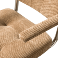 Woood Kova bureaustoel geweven ribstof - donkerzand