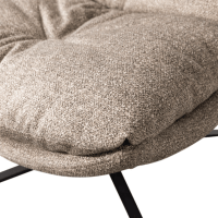 Woood Arve draaifauteuil bedrukte stof - naturel melange