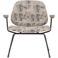 Woood Aure fauteuil chenille - beige/zwart