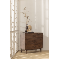 Liya ladekast mangohout - donkerbruin