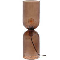 Woood Gigi tafellamp 51xø15 cm gehamerd glas - bruin