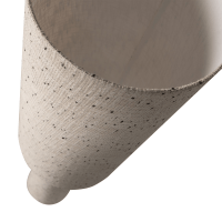 Woood Loft vloerlamp metaal/bouclé 130xø30 cm - naturel met stippen