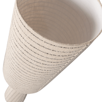 Woood Loft vloerlamp metaal/bouclé 130xø30 cm - naturel met strepen