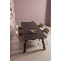 Tablo eettafel afgerond 200x90 cm - mystic brown