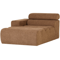 Woood Novi chaise longue element arm links bouclé