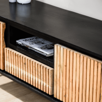 Haki tv-meubel 140cm naturel/zwart van het woonmerk Vurna