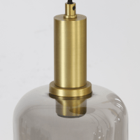 Lekar hanglamp Ø66 cm 5L antiek brons/smoke glas van het woonmerk Light & Living