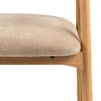Lykke armstoel | naturel oak onderstel | stof Danny - beige