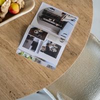 Eleonora Ronde eettafel Aikin - Ø130x76 cm - travertin