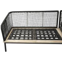 Svea Omarion loungest met hoekbank en tafel - zwart