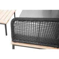 Svea Omarion loungest met hoekbank en tafel - zwart