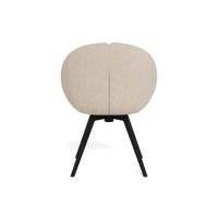 Nøra Jenna draaistoel | zwart metaal onderstel | stof Apia - zand