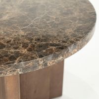 Lando salontafel rond ø60 cm marmer - bruin