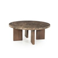 Eleonora Lando salontafel rond ø80 cm marmer - bruin