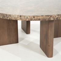 Eleonora Lando salontafel rond ø80 cm marmer - bruin