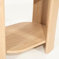 Don bijzettafel ovaal - naturel hout/marmer