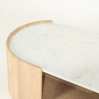 Don salontafel ovaal - naturel/marmer