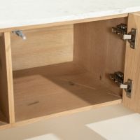 Eleonora Don tv-meubel 165 cm - naturel hout/marmer