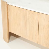 Eleonora Don tv-meubel 165 cm - naturel hout/marmer