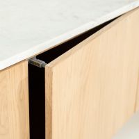 Eleonora Don tv-meubel 165 cm - naturel hout/marmer