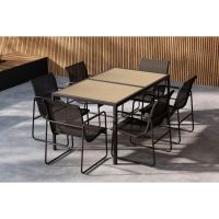 Svea Akira tuintafelset - zwart/bruin