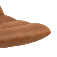 Nøra Noira draaistoel | zwart metaal onderstel | stof Kentucky - cognac