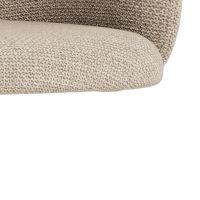 Nøra Rogelio verstelbare barstoel | grijs metaal onderstel | stof Basel - beige