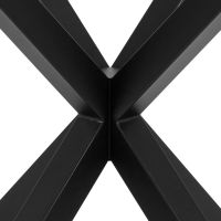 Nøra Donovan ronde eettafel Ø119x75.5 cm | zwart metaal onderstel | gehard glas - transparant