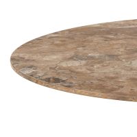 Nøra Michelle ronde eettafel Ø90x75 cm | grijs metaal onderstel | gepolijst keramiek - bruin