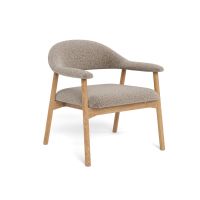 Nøra Rubio fauteuil | eikenfineer onderstel | stof Monza - beige