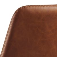 Nøra Carmine verstelbare barstoel | zwart metaal onderstel | stof PU retro - cognac